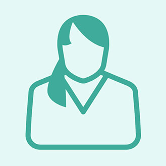 Dr. med. Reni Mathai Stilisiertes grünes Person-Symbol mit Silhouette eines Kopfes und Schultern auf hellgrünem Hintergrund